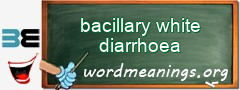 WordMeaning blackboard for bacillary white diarrhoea